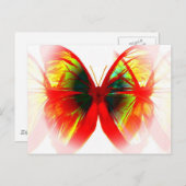 Roter Schmetterling Postkarte (Vorne/Hinten)