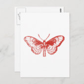Roter Schmetterling Postkarte (Vorne/Hinten)