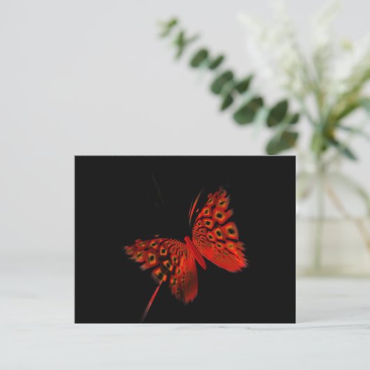 Roter Schmetterling Postkarte (Stehend Vorderseite)