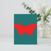 Roter Schmetterling Postkarte (Stehend Vorderseite)