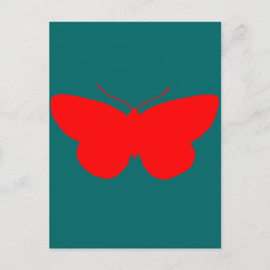 Roter Schmetterling Postkarte (Vorderseite)