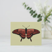 Roter Schmetterling Postkarte (Stehend Vorderseite)