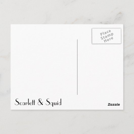 Roter Schmetterling Postkarte (Rückseite)