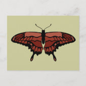 Roter Schmetterling Postkarte (Vorderseite)