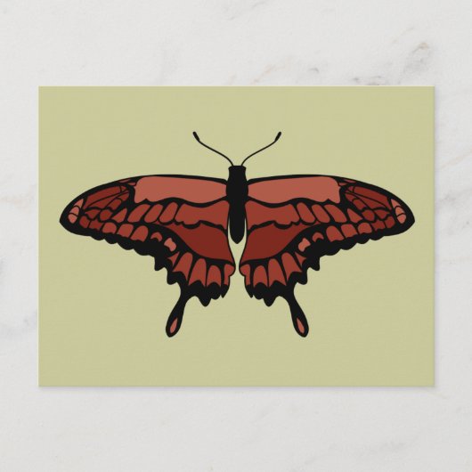 Roter Schmetterling Postkarte (Vorderseite)