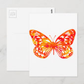 Roter Schmetterling Postkarte (Vorne/Hinten)
