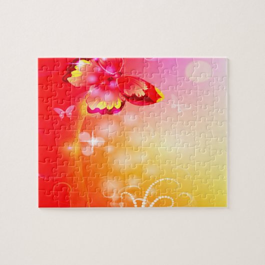 Roter Schmetterling Puzzle (Horizontal)