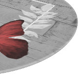 Roter Schmetterling Rustikale Personalisierte Schn Schneidebrett (Ecke)