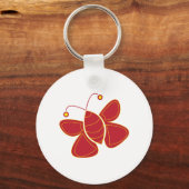 Roter Schmetterling Schlüsselanhänger (Vorderseite)