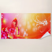 Roter Schmetterling Strandtuch (Vorderseite)