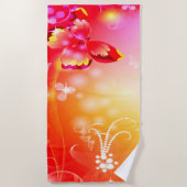 Roter Schmetterling Strandtuch (Vorderseite)