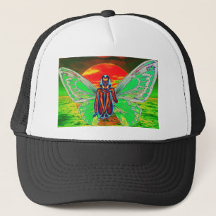 Roter Schmetterling Sunset Truckerkappe
