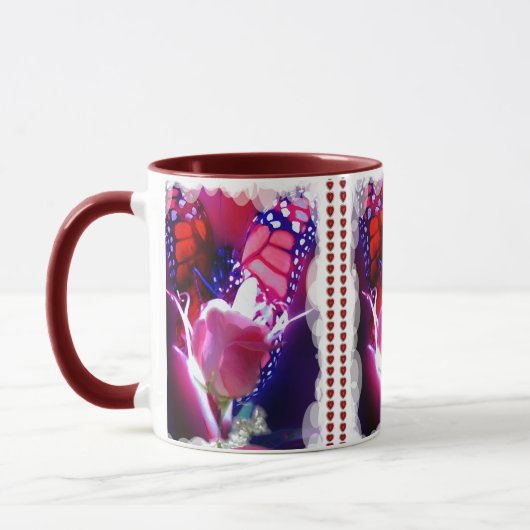 Roter Schmetterling-Tasse Tasse (Links)