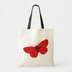 Roter Schmetterling Tragetasche