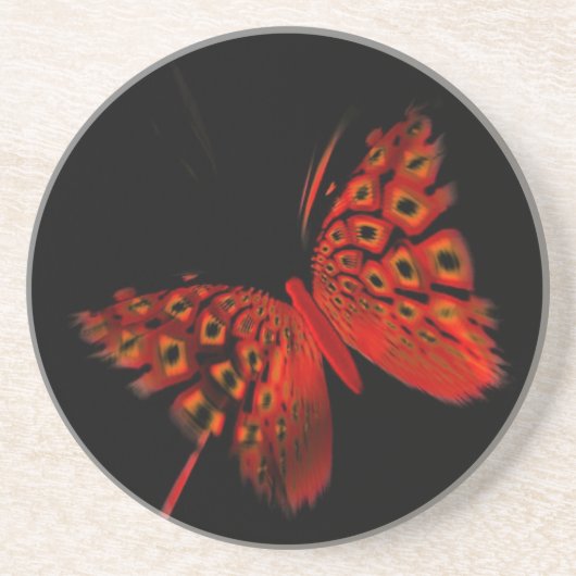 Roter Schmetterling Untersetzer (Vorne)