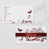 Roter Schmetterling Visitenkarte (Vorne/Hinten)