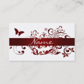 Roter Schmetterling Visitenkarte (Rückseite)