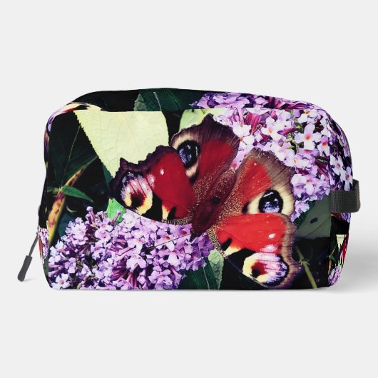 Roter Schmetterling Waschbeutel (Rückseite)