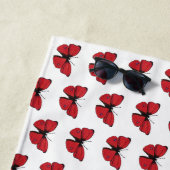 Roter Schmetterling Zeichnend Strandtuch (Beispiel)