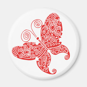 Roter Schmetterlings-Magnet Magnet