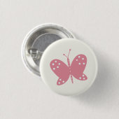 Roter Schmetterlingsknopf Button (Vorne & Hinten)