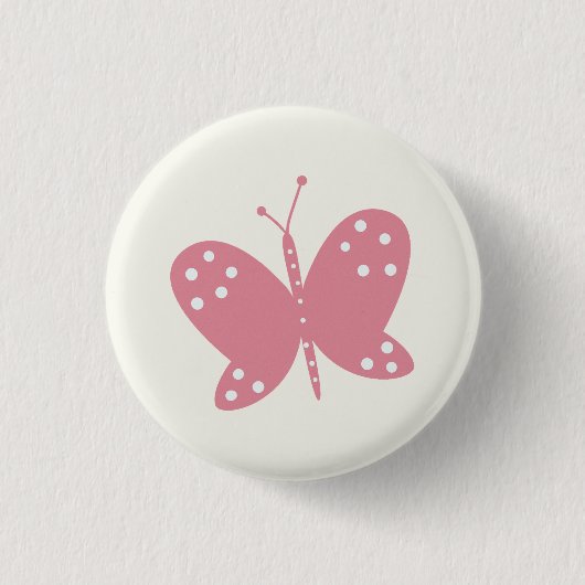 Roter Schmetterlingsknopf Button (Vorderseite)