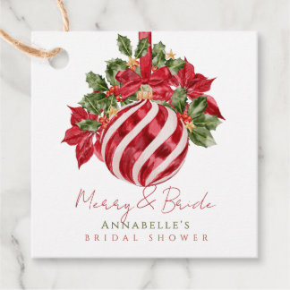 Roter Schmuck Weihnachten Fröhlich & Braut Brautpa Geschenkanhänger