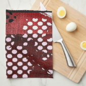 Roter Schmutz Geschirrtuch (Viertel Falte)