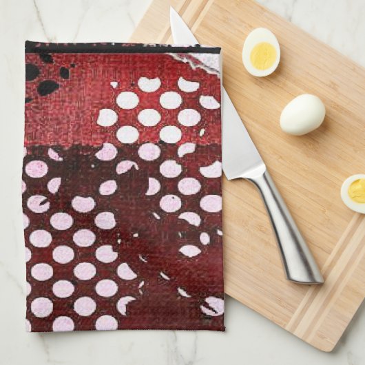 Roter Schmutz Geschirrtuch (Viertel Falte)