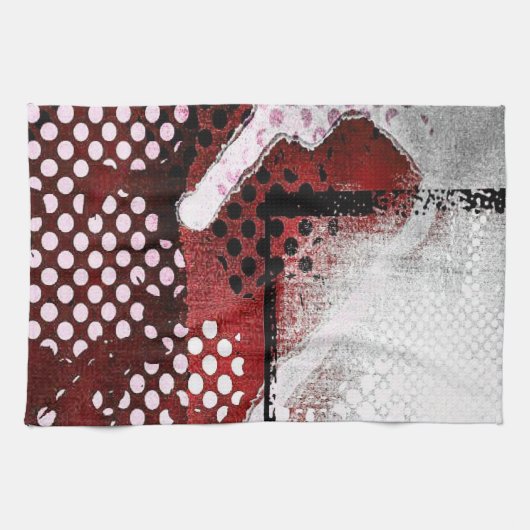 Roter Schmutz Geschirrtuch (Horizontal)