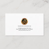 Roter Schmutz-stilvoller Retro Doppelton Gründer Visitenkarte (Rückseite)