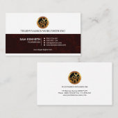 Roter Schmutz-stilvoller Retro Doppelton Gründer Visitenkarte (Vorne/Hinten)