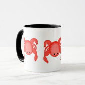 Roter Schnabelkrabbe Beady Eyes Tasse (Vorderseite Links)