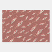 Roter Schnapper Fisch Fischer Geschenkpapier Set (Vorderseite 2)