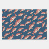 Roter Schnapper Fisch Fischer Geschenkpapier Set (Vorderseite)