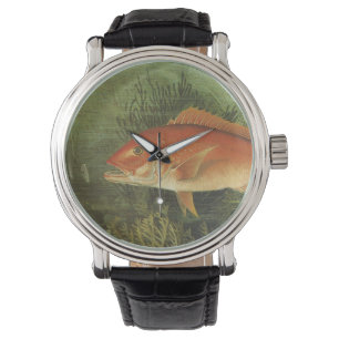 Roter Schnapper Fisch von Kilbourne, Vintage Meere Armbanduhr