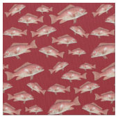 Roter Schnapper-Fischmuster roter Nähstoff Stoff (Nahaufnahme)