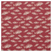 Roter Schnapper-Fischmuster roter Nähstoff Stoff (Muster)