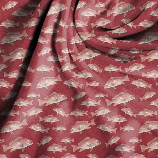 Roter Schnapper-Fischmuster roter Nähstoff Stoff
