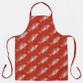 Roter Schnapper Muster Unisex Küchenschürze Schürze (Vorderseite)