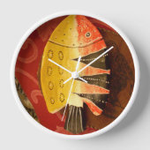 Roter Schnapper Wanduhr (Vorderseite)