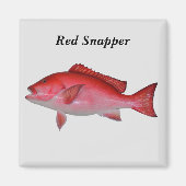 Roter Schnappfisch Magnet (Vorne)