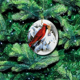 Roter Schnee Keramikornament