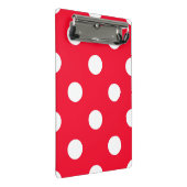 Roter Schnee Mini Klemmbrett (Schrägansicht)