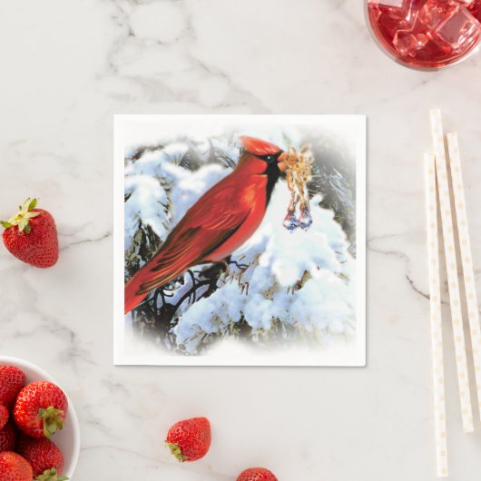 Roter Schnee Serviette (Beispiel)