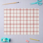 Roter Schnee Weihnachtskariert Seidenpapier (Basteln)