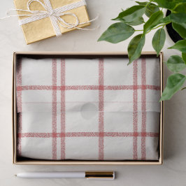 Roter Schnee Weihnachtskariert Seidenpapier