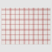 Roter Schnee Weihnachtskariert Seidenpapier (Vorderseite)