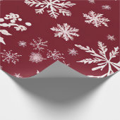 Roter Schneeflocke Geschenkpapier (Ecke)