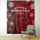 Roter Schneeflocken| Hintergrund des Party Wandteppich (Beispiel)